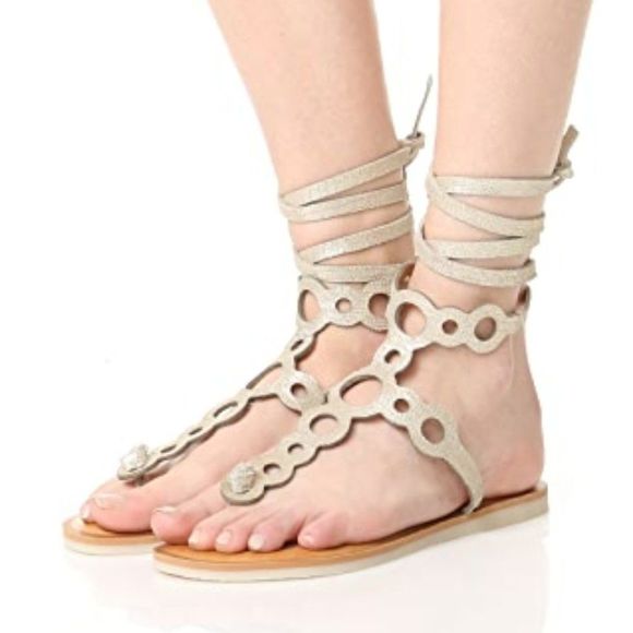 Dolce Vita Jorell Tan Leather Ankle Wrap Sandal 8 - Picture 2 of 8
